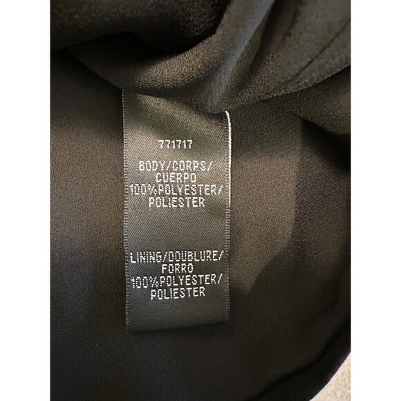 Cynthia Rowley Black Midi Palm Leaves Soft Fabric‎ Sleeveless Lined Dress Sz 8 - Picture 10 of 12